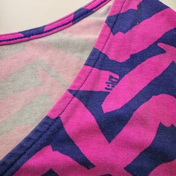 Lilly Pulitzer Pink & Purple Zigzag Print Blouson Waist Dress Size S Rayon Blend - Picture 8 of 9